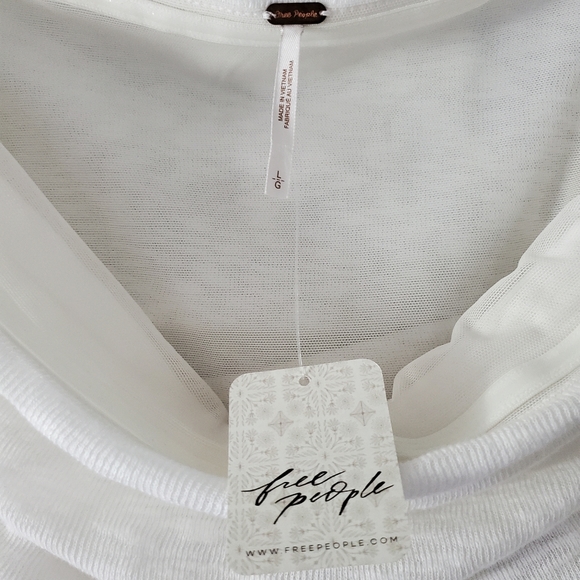 Free People Boulevard Cropped Tube Top in White Size L - Picture 6 of 8